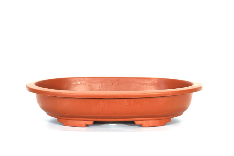 2 - Vaso ovale per Piante e Bonsai in plastica marrone cm. 55