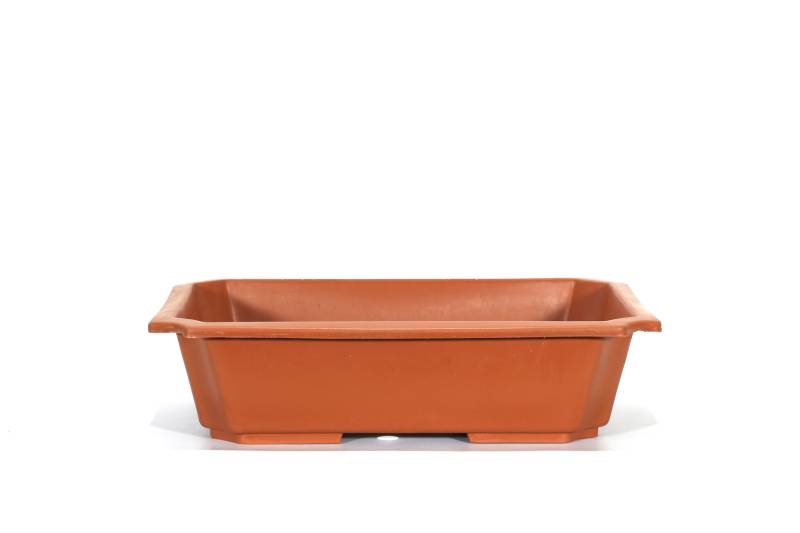 2 - Vaso rettangolare per Piante e Bonsai in plastica marrone cm. 42