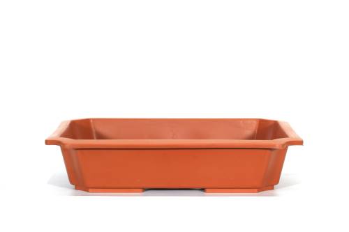 2 - Vaso rettangolare per Piante e Bonsai in plastica marrone cm. 49
