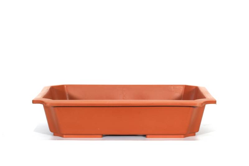 2 - Vaso rettangolare per Piante e Bonsai in plastica marrone cm. 49