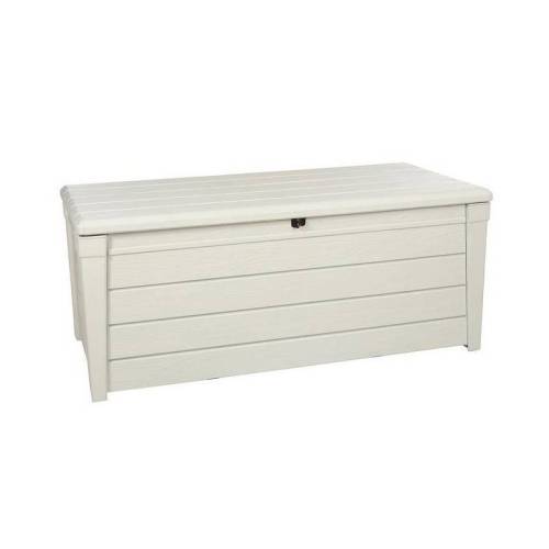 Baule in resina Pool Box 120G Legno - effetto legno colore bianco
