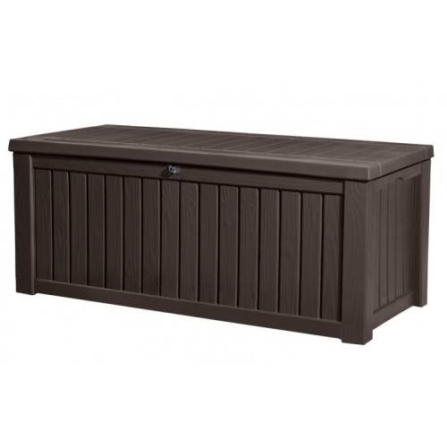 2 - Baule in resina Rockwood - effetto legno colore marrone