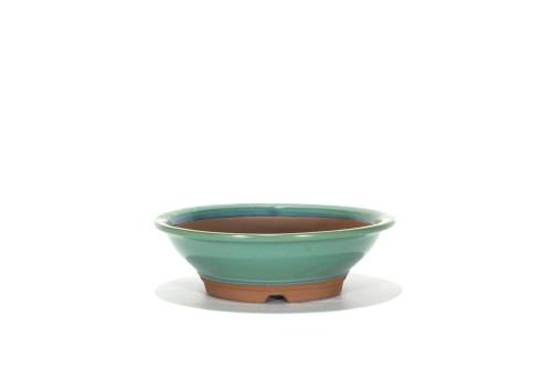 2 - Vaso bonsai smaltato tondo cm. 24