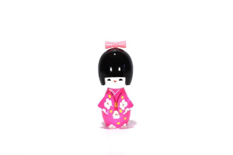 156 - Bambola giapponese in legno KOKESHI - h. 11 cm.
