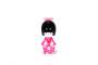 156 - Bambola giapponese in legno KOKESHI - h. 11 cm.