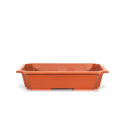 Vaso rettangolare per Piante e Bonsai in plastica marrone cm. 49