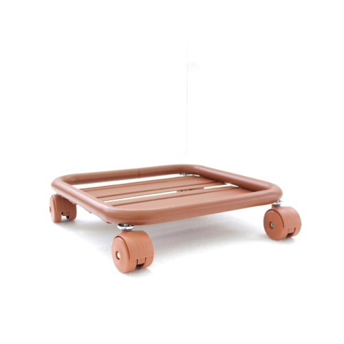 Square saucer trolley with wheels cm. 26