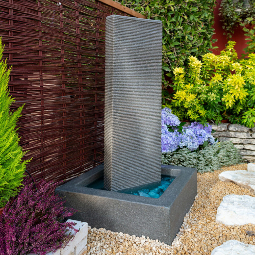 Cascata Zen Equilibrio - in resina colore Granito, cm. 60x60x h.110