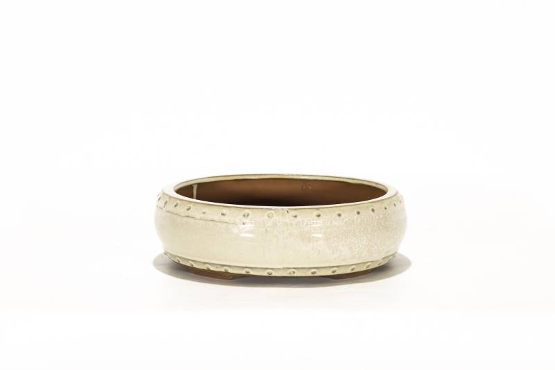 307 - Vaso bonsai smaltato tondo cm. 26
