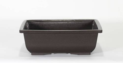 2 - Vaso rettangolare per Piante e Bonsai in plastica nera cm. 23