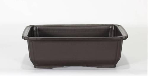 2 - Vaso rettangolare per Piante e Bonsai in plastica nera cm. 27