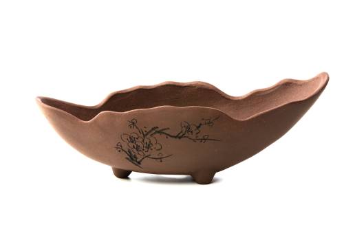 2 - Vaso bonsai pietra di luna cm. 30 decorato