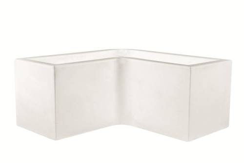 10 - Vaso fioriera angolare liscio in resina Fenice cm. 100 x 100