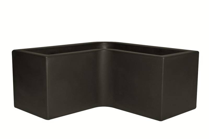 1 - Vaso fioriera angolare liscio in resina Fenice cm. 100 x 100