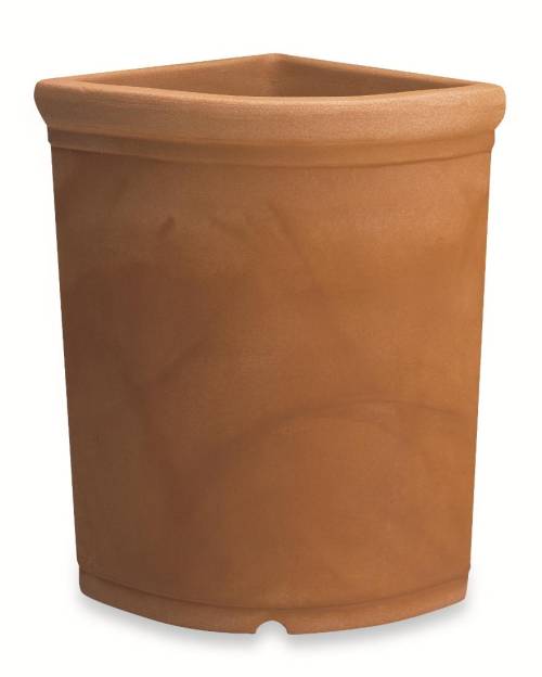 9 - Vaso Resina Angolare Liscio cm. 33