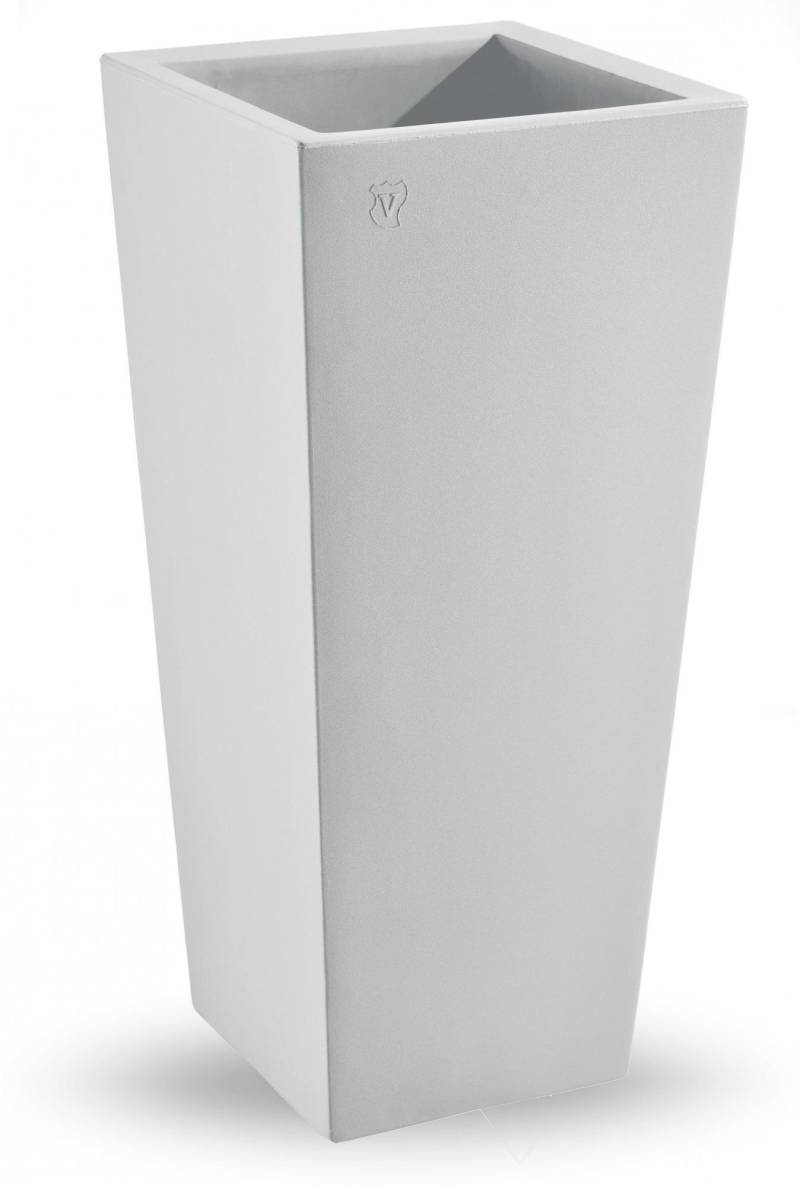 153 - Cache pot quadrato in resina Genesis h. 70 cm.