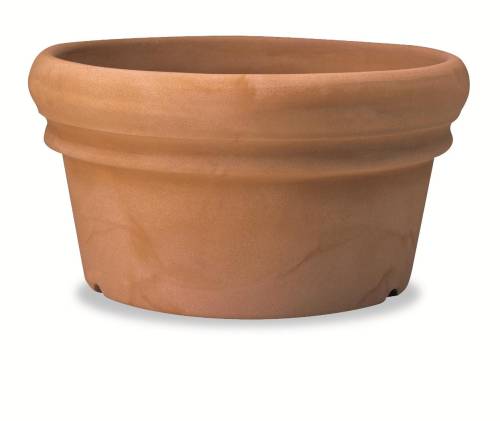 2 - Conca Doppio Bordo in resina mezzo vaso 55 cm.