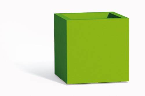 2 - Vaso d'arredo in resina quadrato CUBE cm. 40