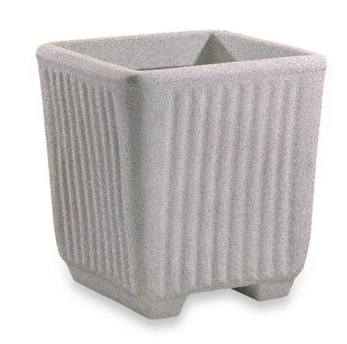 2 - Vaso in resina effetto Granito Millerighe 40 cm.