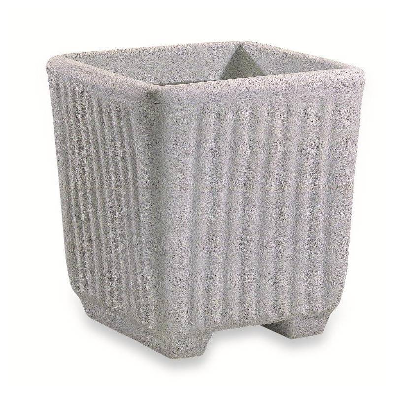 2 - Vaso in resina effetto Granito Millerighe 40 cm.