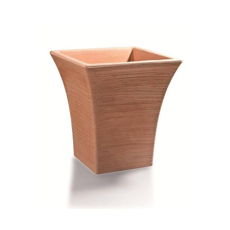 157 - Vaso quadrato in resina Gardenia 50 cm.