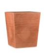 155 - Vaso quadrato in resina Rosa 55 cm.
