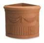 156 - Vaso Resina Angolare Doppio Festone cm. 49