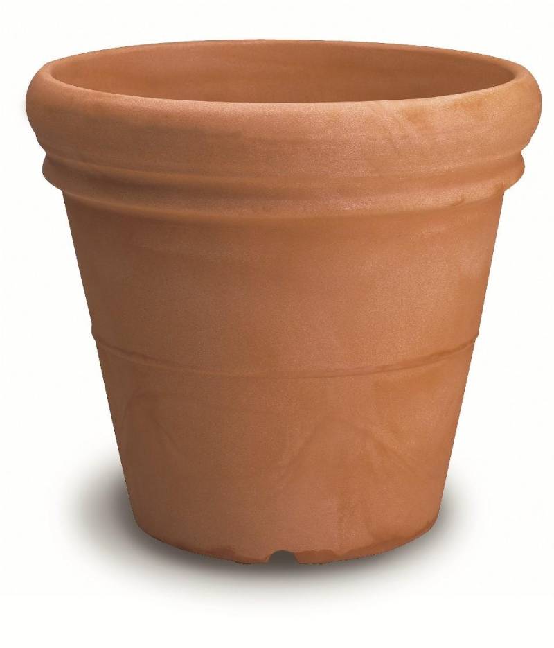 156 - Vaso resina Doppio Bordo Liscio cm. 45