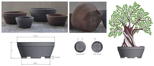 2 - Vaso tondo in resina ERCOLE diam. 90 cm.
