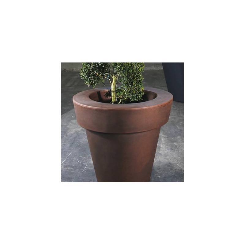 155 - Vaso tondo Mirage in resina cm. 100