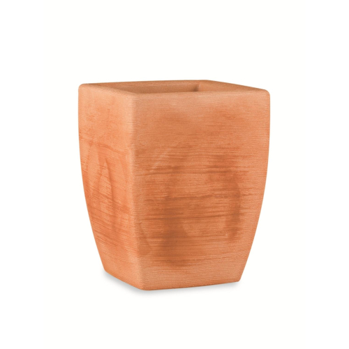 Square vase in resin \"Cornflower\" 40 cm.
