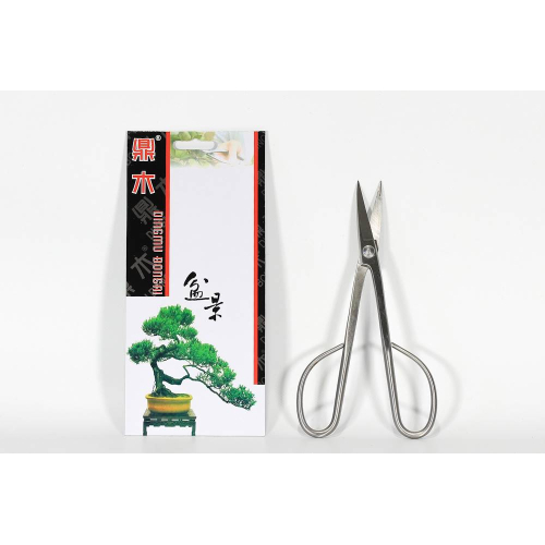 Bonsai scissors for twigs in brushed steel mm. 210
