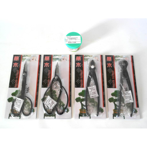 Bonsai Pruning Kit - 4 Tools and mastic