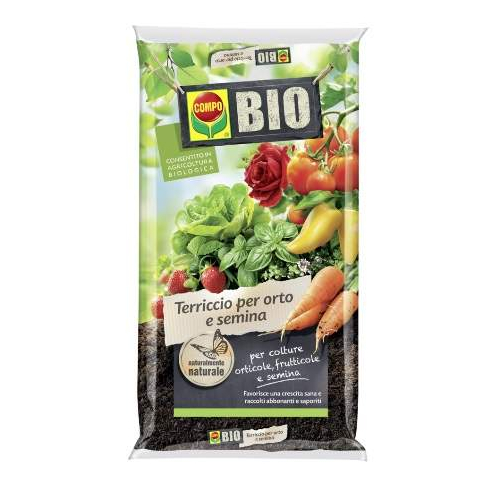 BIO-Erde für Gemüsegarten und Aussaat COMPO 20 lt.