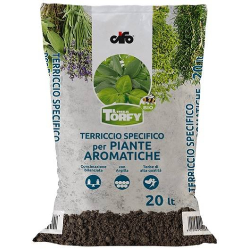 Torfy BIO Boden für aromatische Pflanzen von 20 lt.