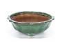3 - Vaso bonsai fior di loto smaltato verde cm. 23
