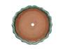 4 - Vaso bonsai fior di loto smaltato verde cm. 27