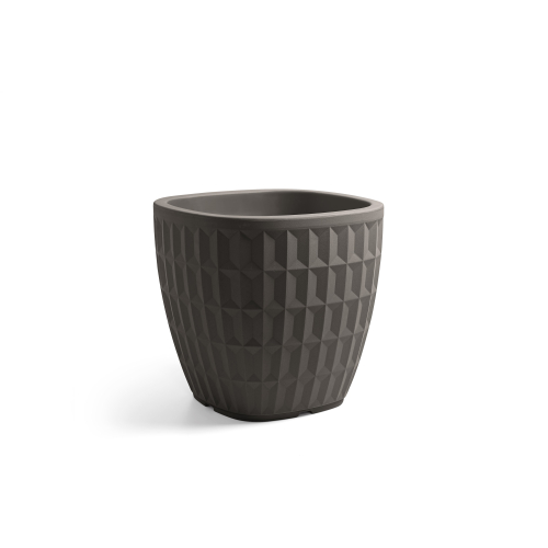 Vase carré en résine \"Tyle\" 30 cm.
