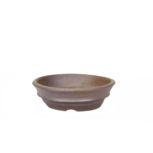 Round stoneware kusamono bonsai pot cm. 13