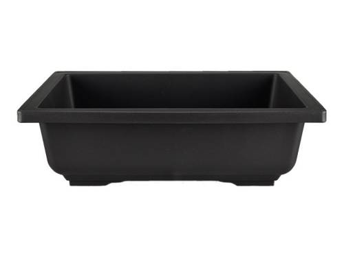 2 - Vaso rettangolare per Piante e Bonsai in plastica nera cm. 36