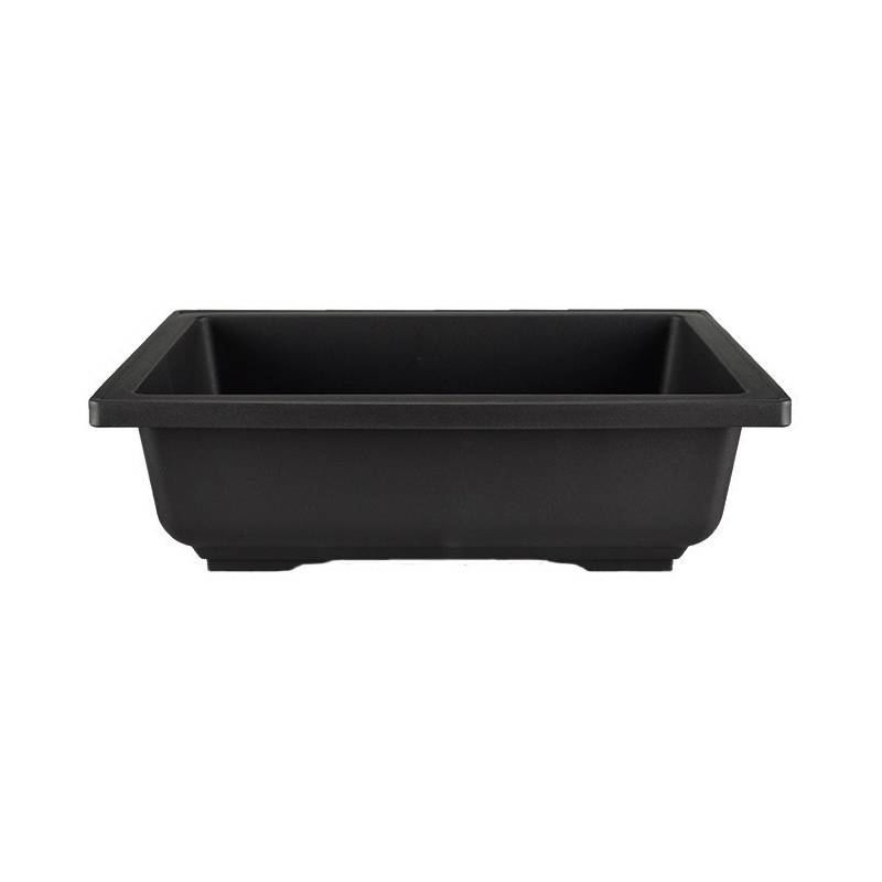 2 - Vaso rettangolare per Piante e Bonsai in plastica nera cm. 44