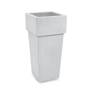 166 - Cache pot quadrato in resina "Gemini" h. 100 cm.