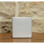 3 - Vaso cubo per Piante e Bonsai in ceramica bianco cm. 12,5