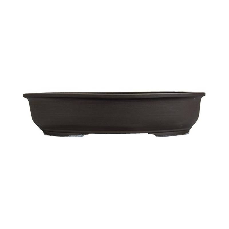 Vaso per bonsai Giapponese Morrisan ovale in gres 21x18x6 cm - B21-20a