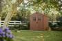 4 - Keter Darwin 6x6 Casetta da Giardino, Effetto Legno, Marrone, 190x183x221H cm