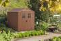 2 - Keter Darwin 6x8 Casetta da Giardino, Effetto Legno, Marrone, 190x244x221H cm
