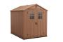 4 - Keter Darwin 6x8 Casetta da Giardino, Effetto Legno, Marrone, 190x244x221H cm