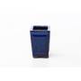 2 - Vaso bonsai quadrato 6 cm smaltato blu