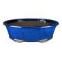 2 - Vaso bonsai smaltato ovale blu 51 cm