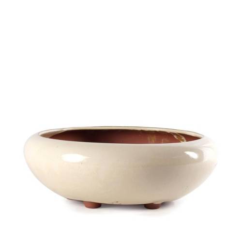 2 - Pot à bonsaï rond émaillé cm. 16